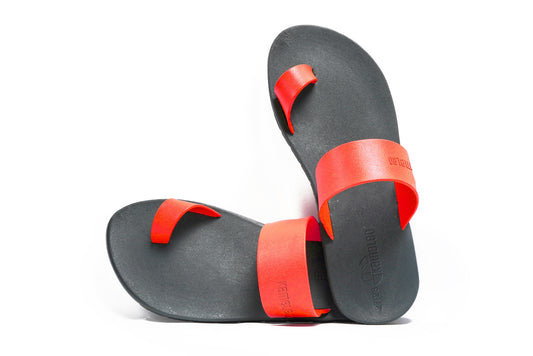 Pop Thumb Kids Black Sole Orange Strap