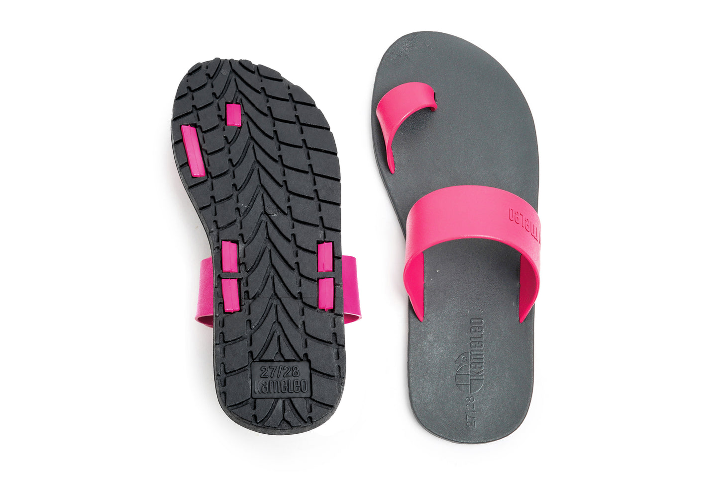Pop Thumb Kids Black Sole Pink Strap