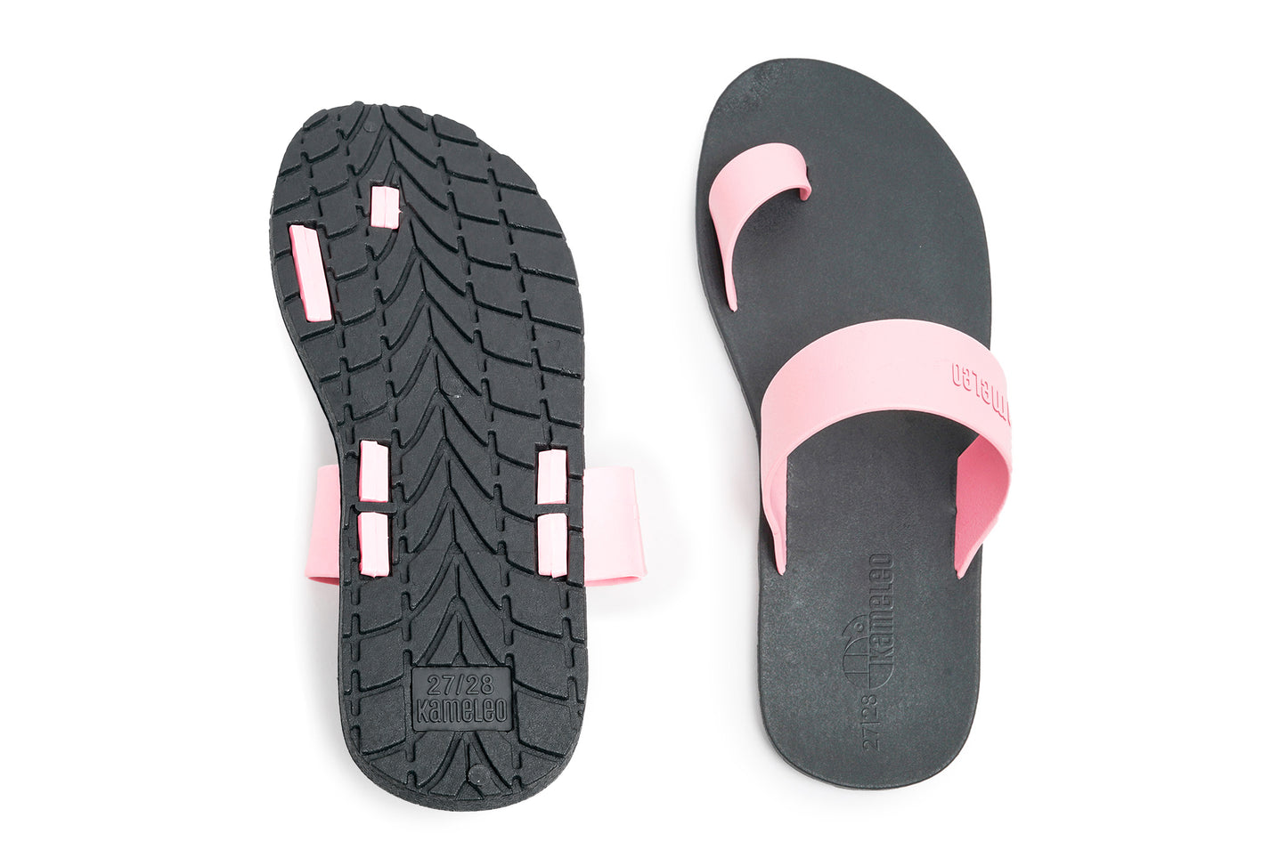 Pop Thumb Kids Black Sole LightPink Strap