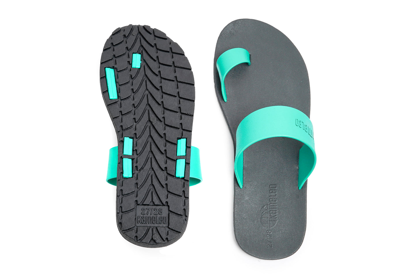 Pop Thumb Kids Black Sole Green Strap