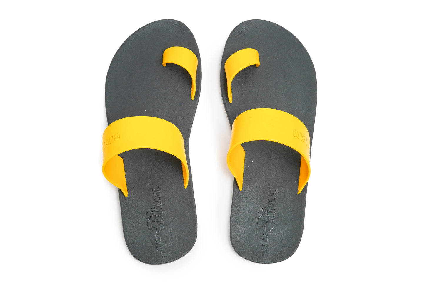 Pop Thumb Kids Black Sole Yellow Strap