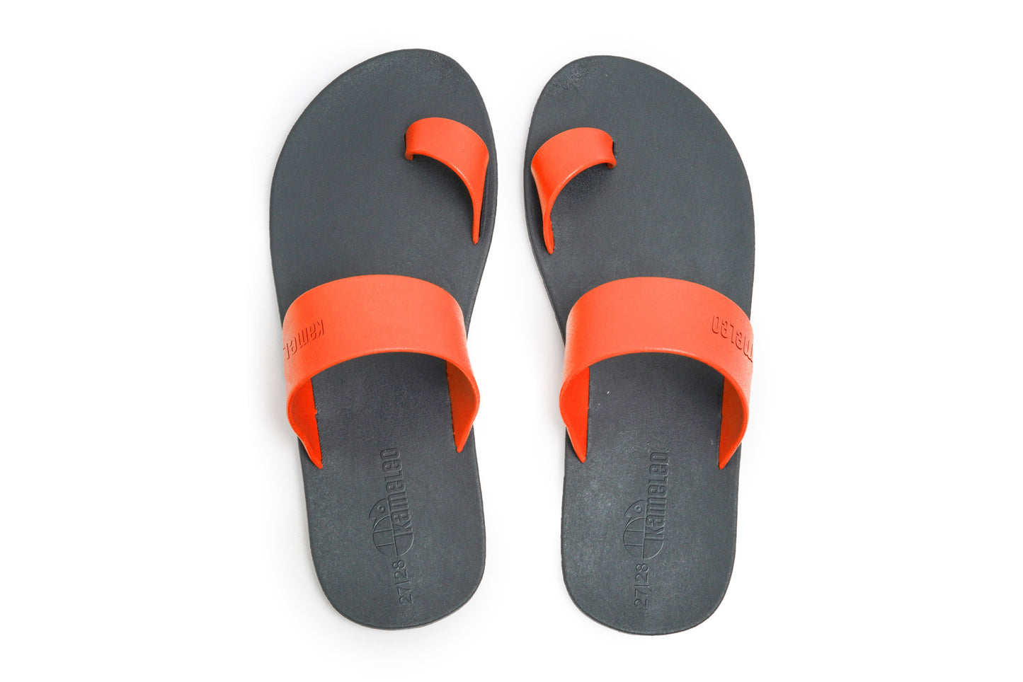 Pop Thumb Kids Black Sole Orange Strap