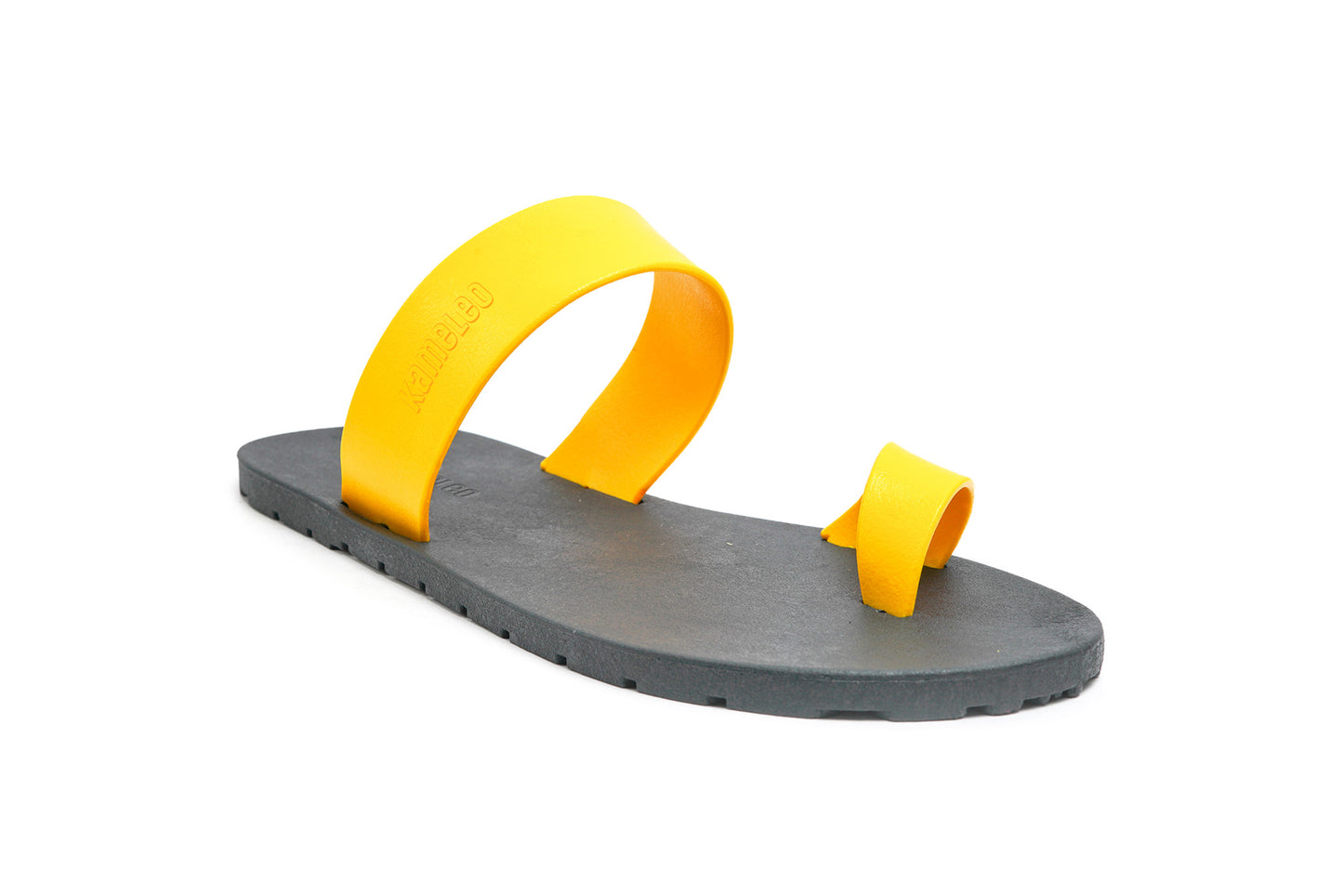 Pop Thumb Kids Black Sole Yellow Strap
