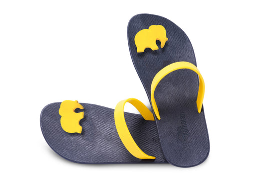 Poppi Ellie Black Sole Yellow Strap
