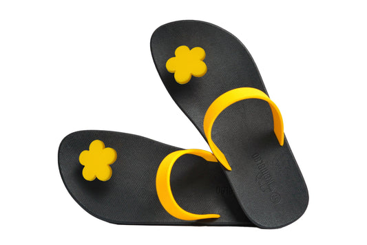 Poppi Flora Black Sole Yellow Strap