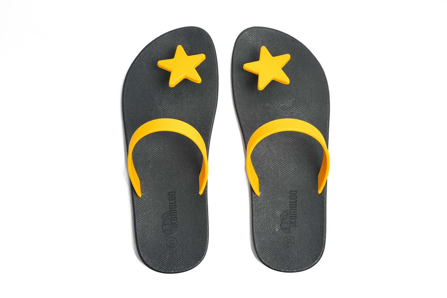 Poppi Star Black Sole Yellow Strap