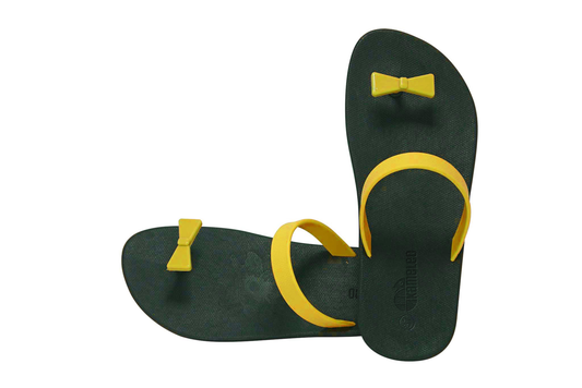 Poppi Bow Black Sole Yellow Strap