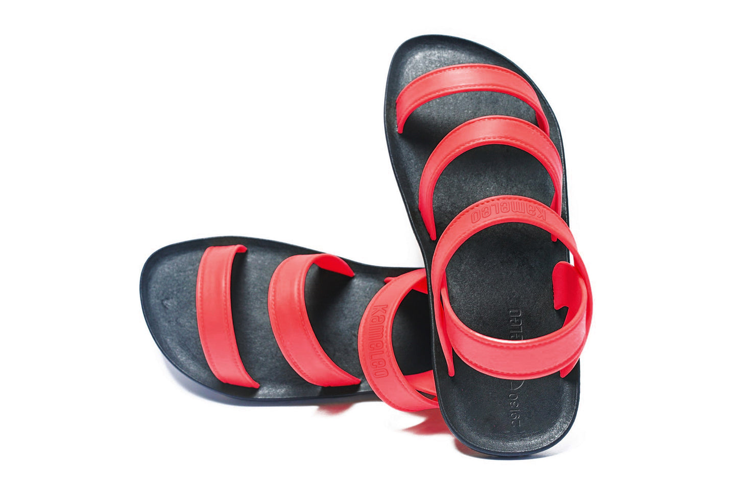 Twin Plus Kids Black Sole Red Strap