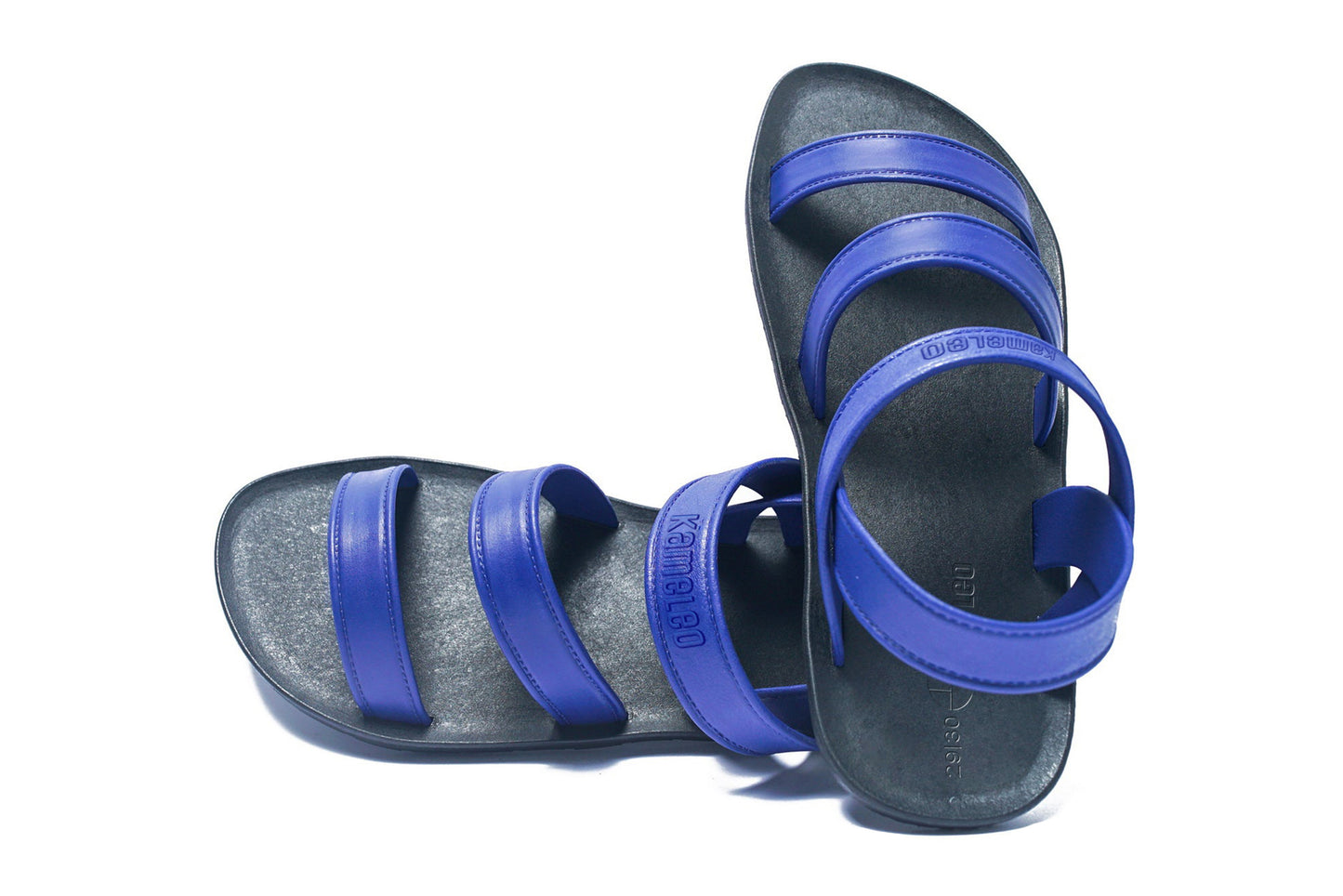 Twin Plus Kids Black Sole Blue Strap