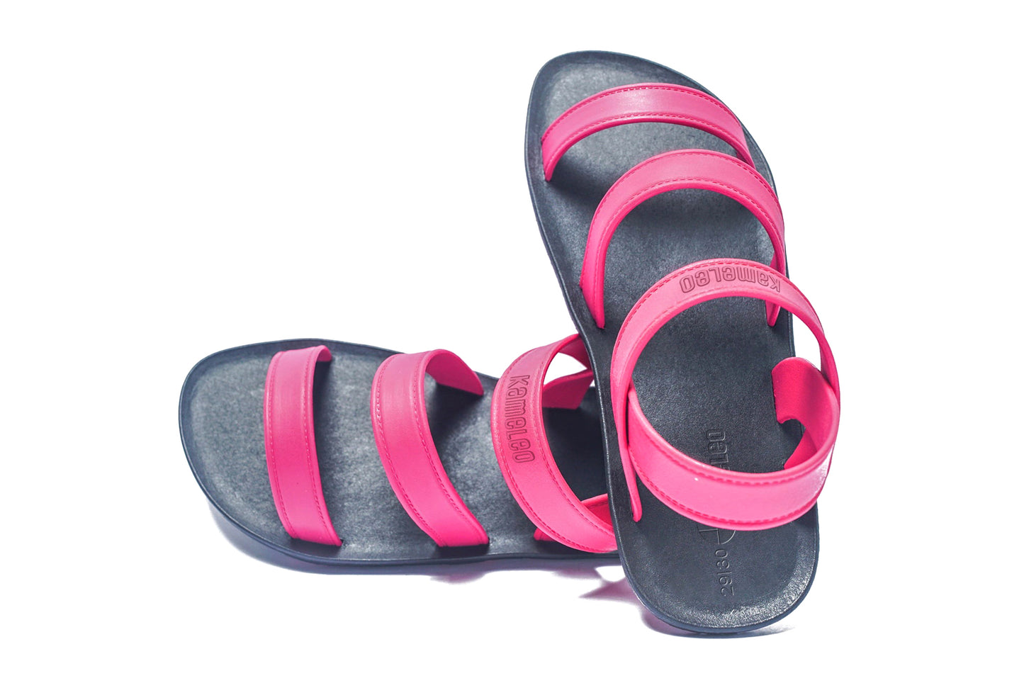 Twin Plus Kids Black Sole Pink Strap