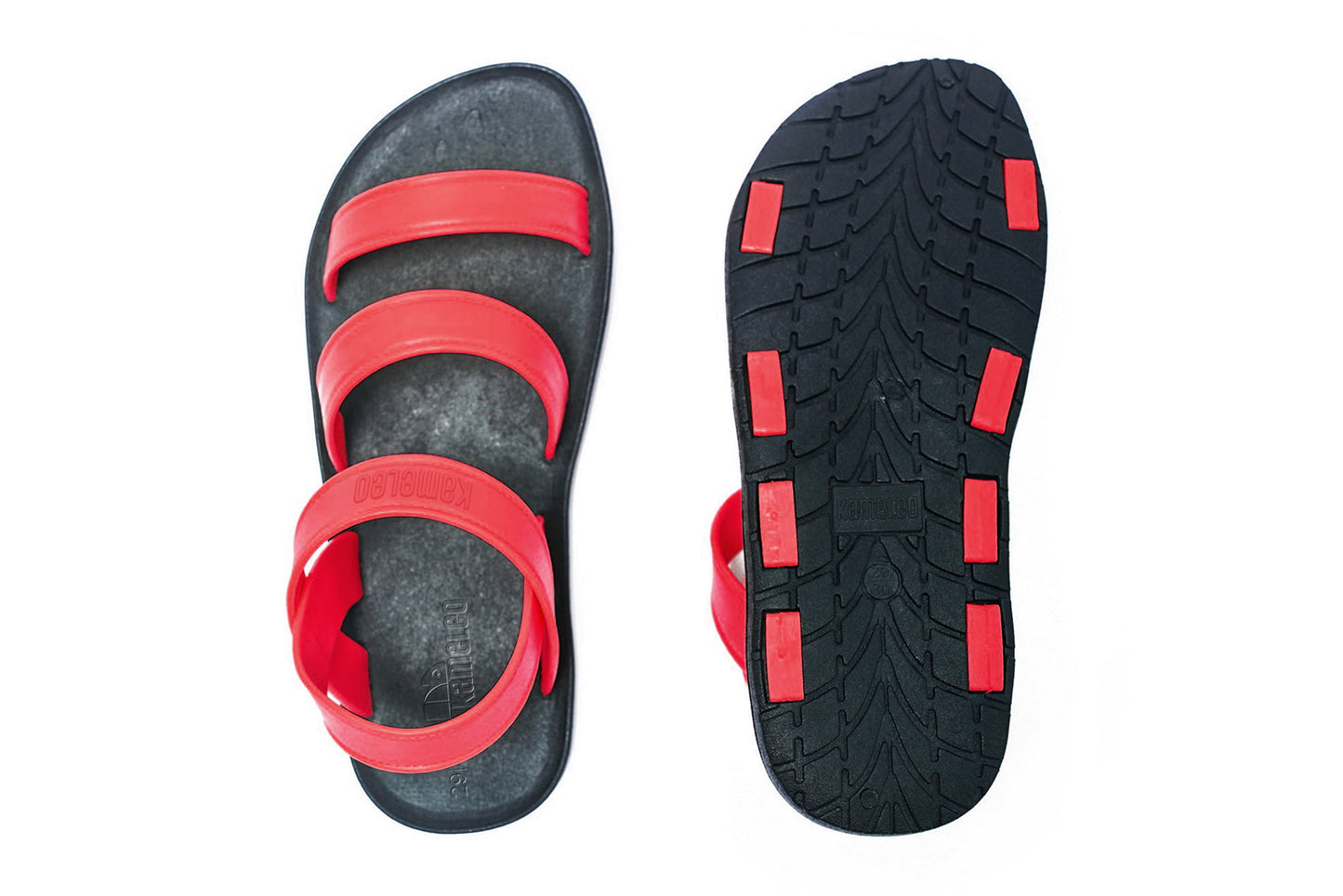 Twin Plus Kids Black Sole Red Strap