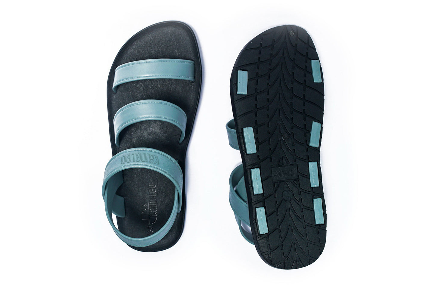 Twin Plus Kids Black Sole Grey Strap