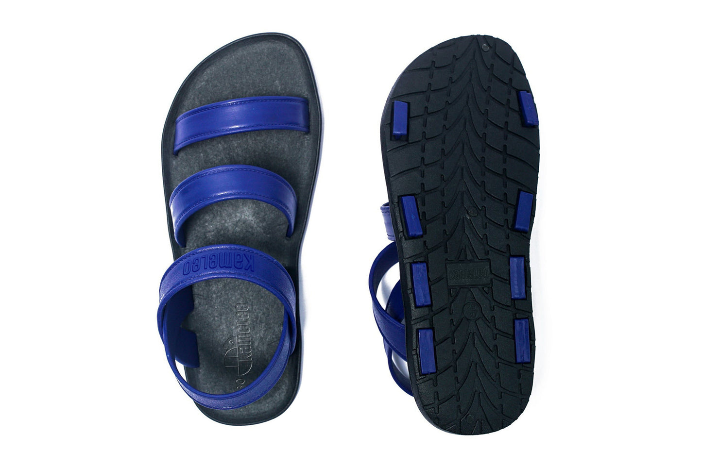 Twin Plus Kids Black Sole Blue Strap