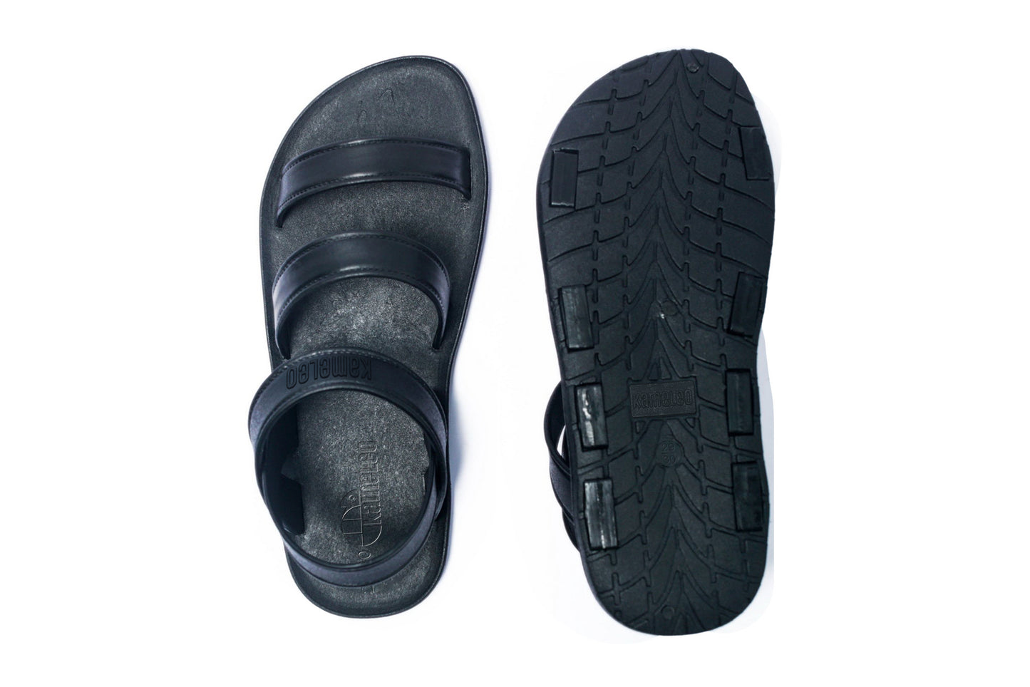 Twin Plus Kids Black Sole Black Strap