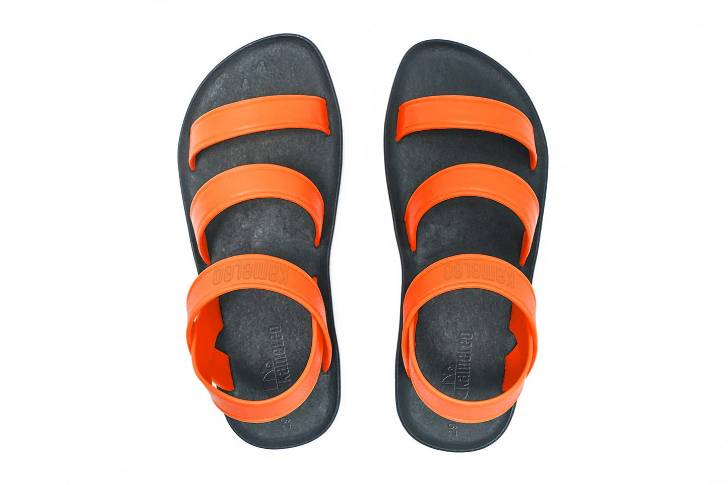 Twin Plus Kids Black Sole Orange Strap