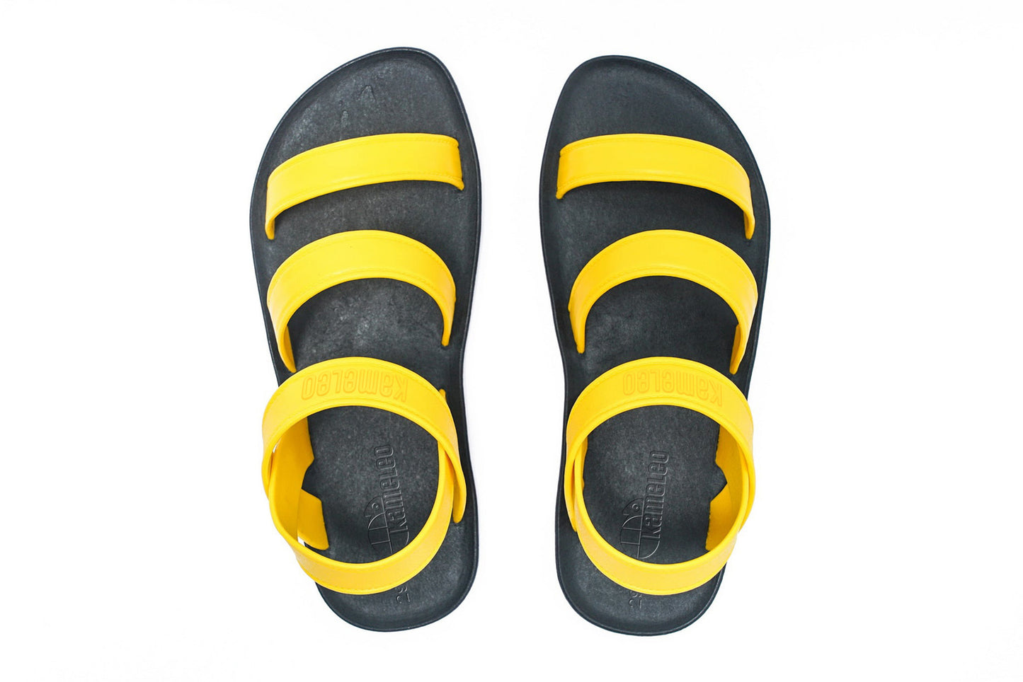 Twin Plus Kids Black Sole Yellow Strap