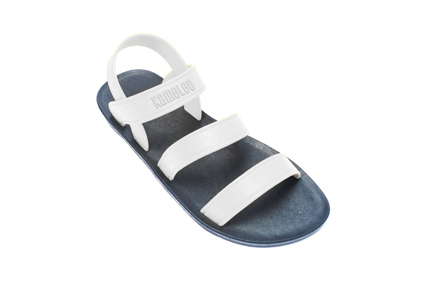 Twin Plus Kids Black Sole White Strap