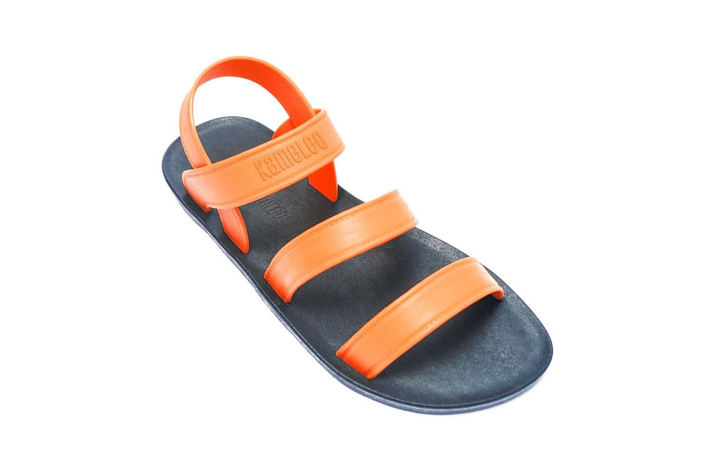 Twin Plus Kids Black Sole Orange Strap