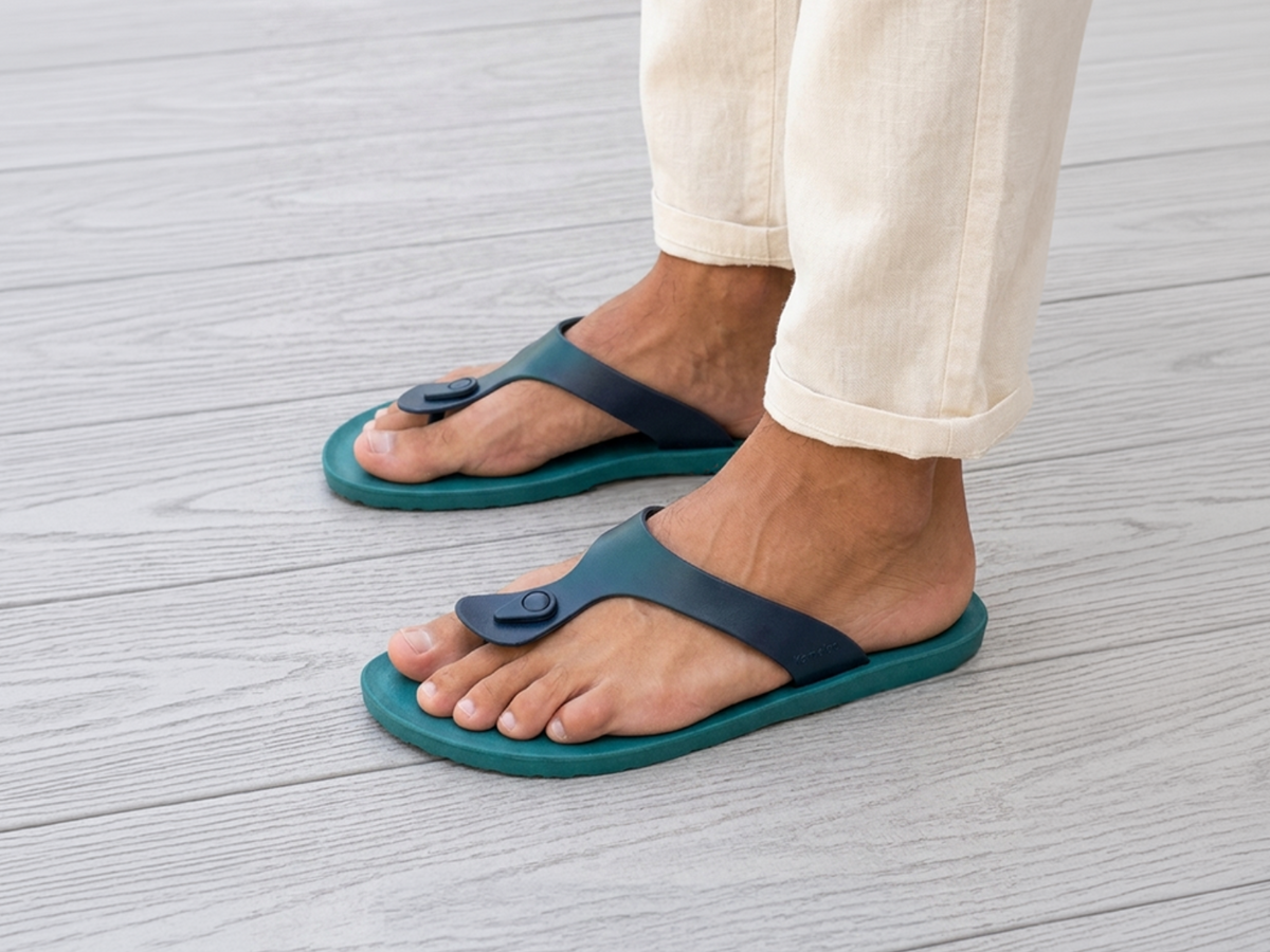 Candy Green Sole Black Strap