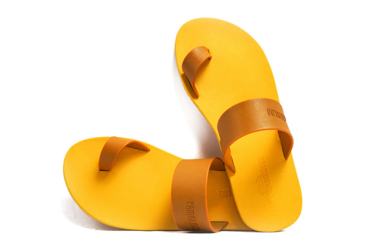 Pop Thumb Kids Yellow Sole Caramel Strap