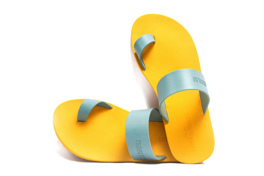 Pop Thumb Kids Yellow Sole Grey Strap
