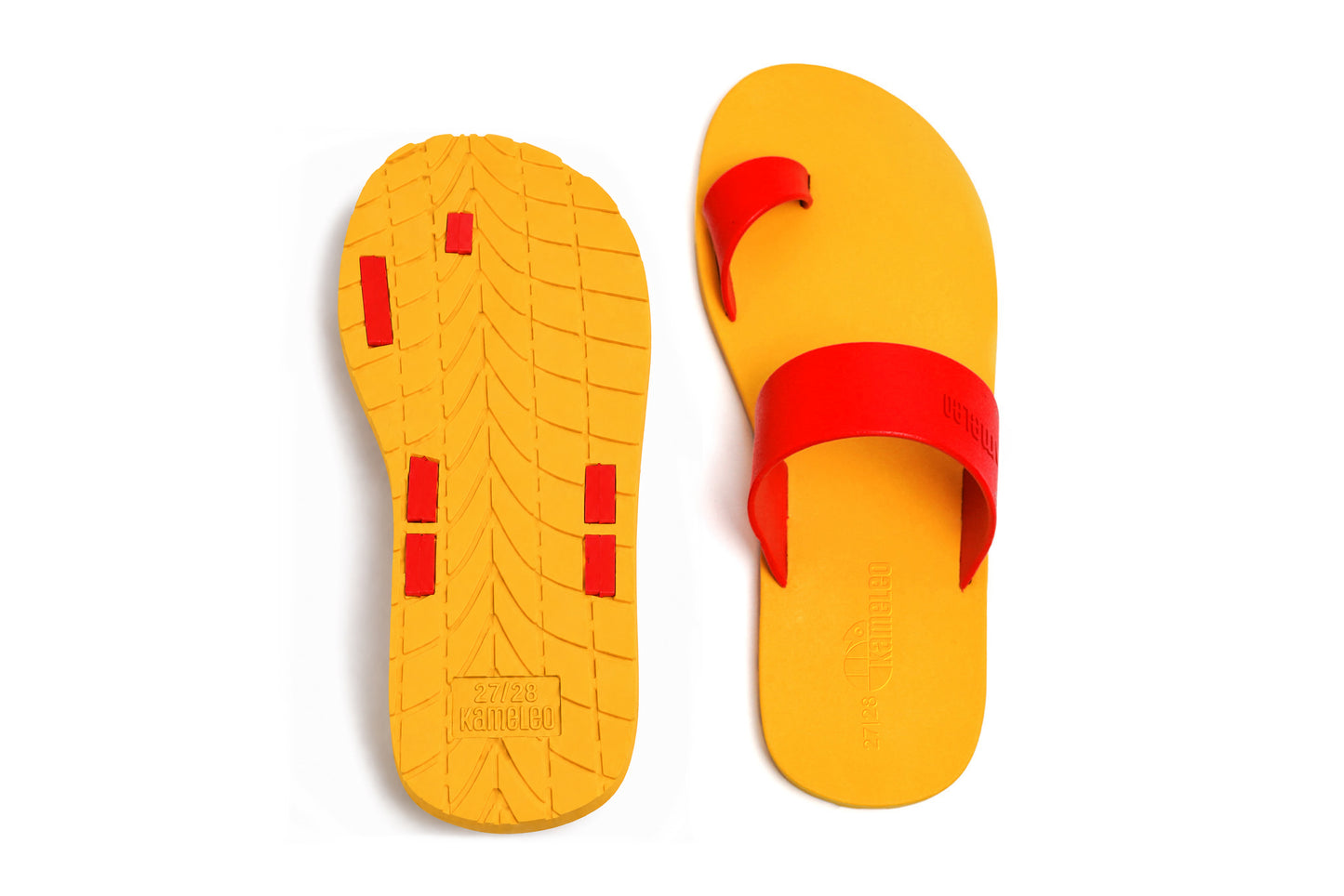 Pop Thumb Kids Yellow Sole Red Strap