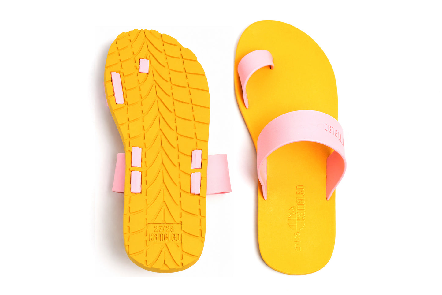Pop Thumb Kids Yellow Sole LightPink Strap