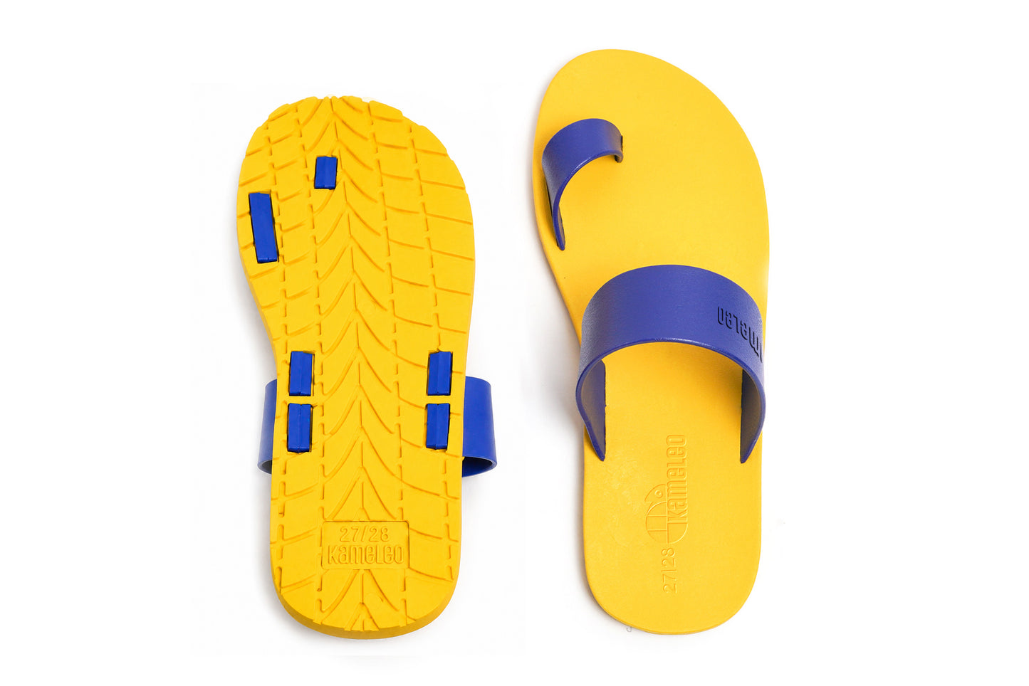 Pop Thumb Kids Yellow Sole Blue Strap
