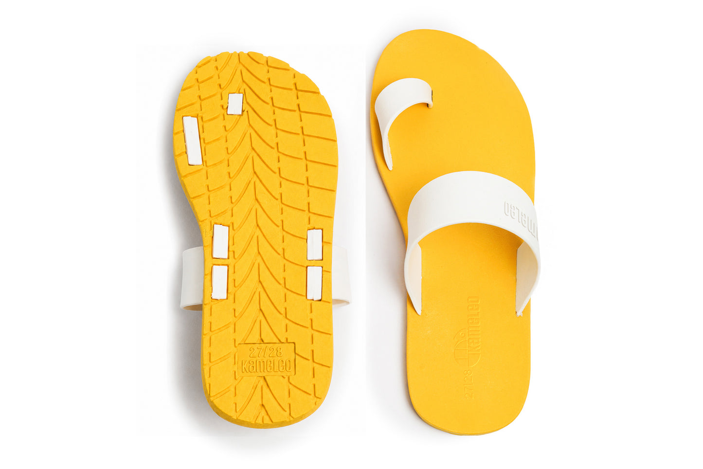 Pop Thumb Kids Yellow Sole White Strap