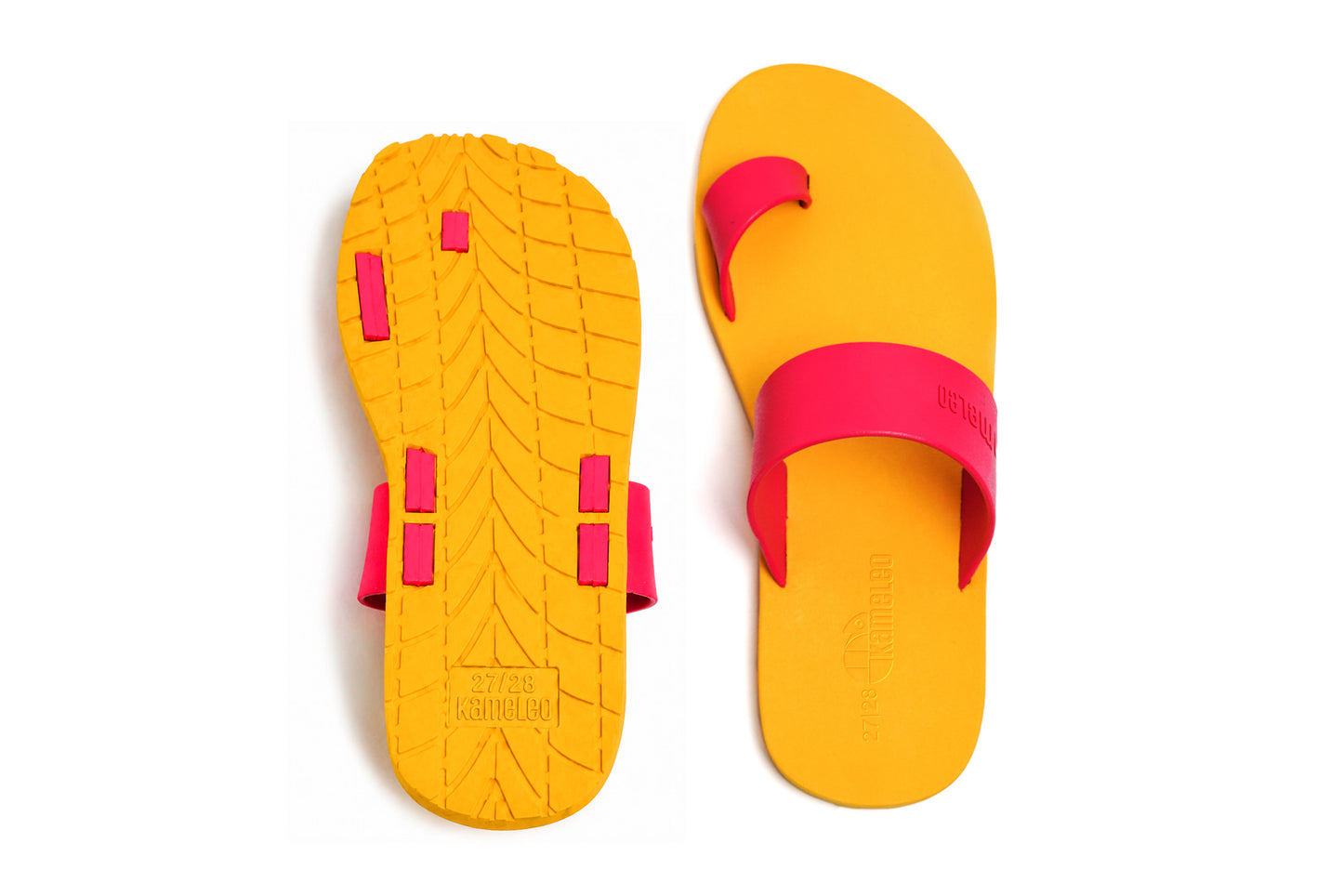 Pop Thumb Kids Yellow Sole Pink Strap