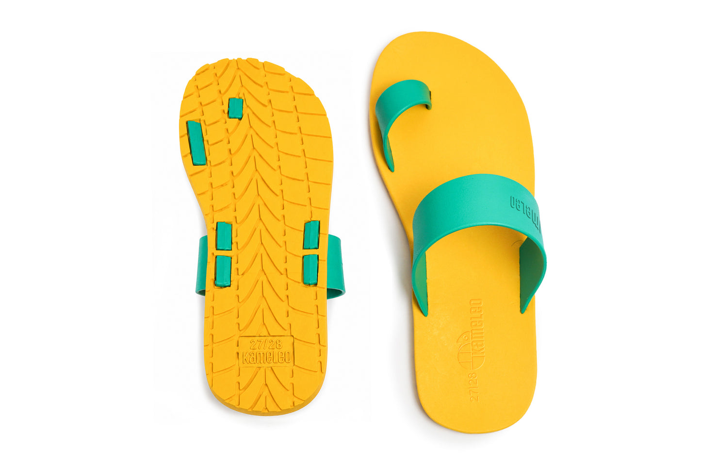 Pop Thumb Kids Yellow Sole Green Strap