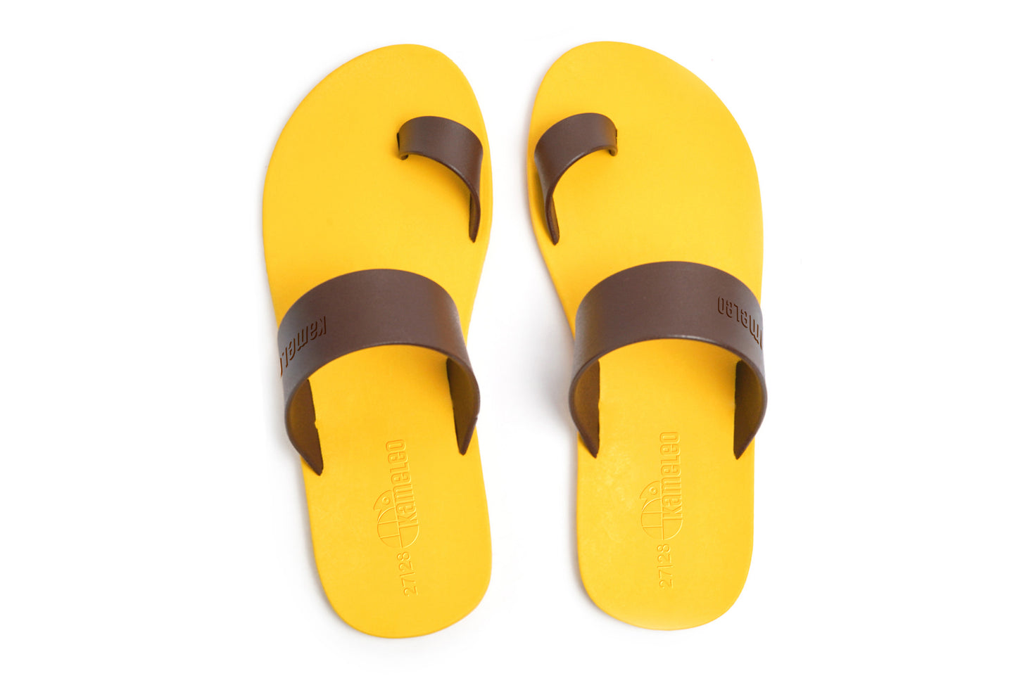 Pop Thumb Kids Yellow Sole Brown Strap