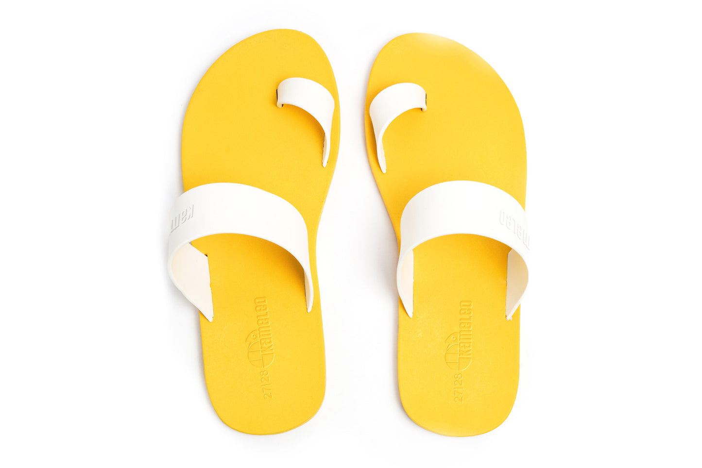 Pop Thumb Kids Yellow Sole White Strap