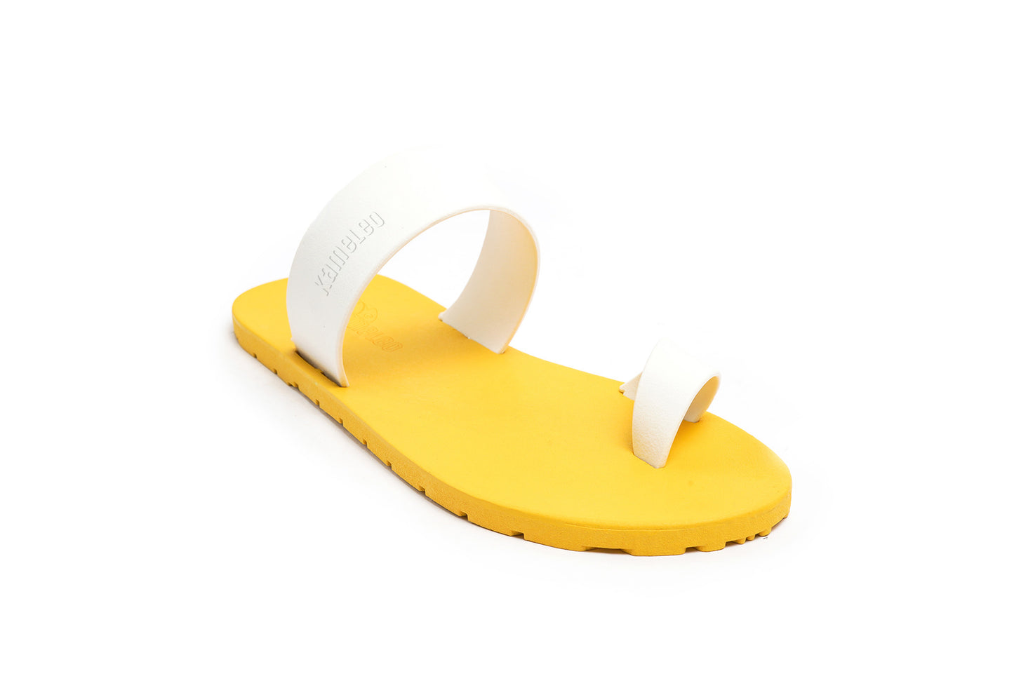 Pop Thumb Kids Yellow Sole White Strap