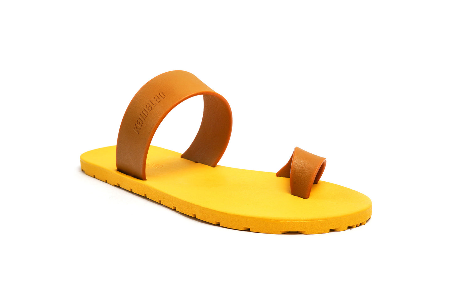 Pop Thumb Kids Yellow Sole Caramel Strap