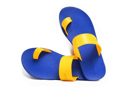 Pop Thumb Kids Blue Sole Yellow Strap