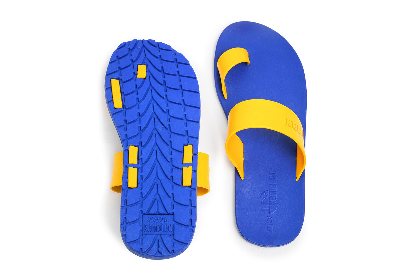 Pop Thumb Kids Blue Sole Yellow Strap