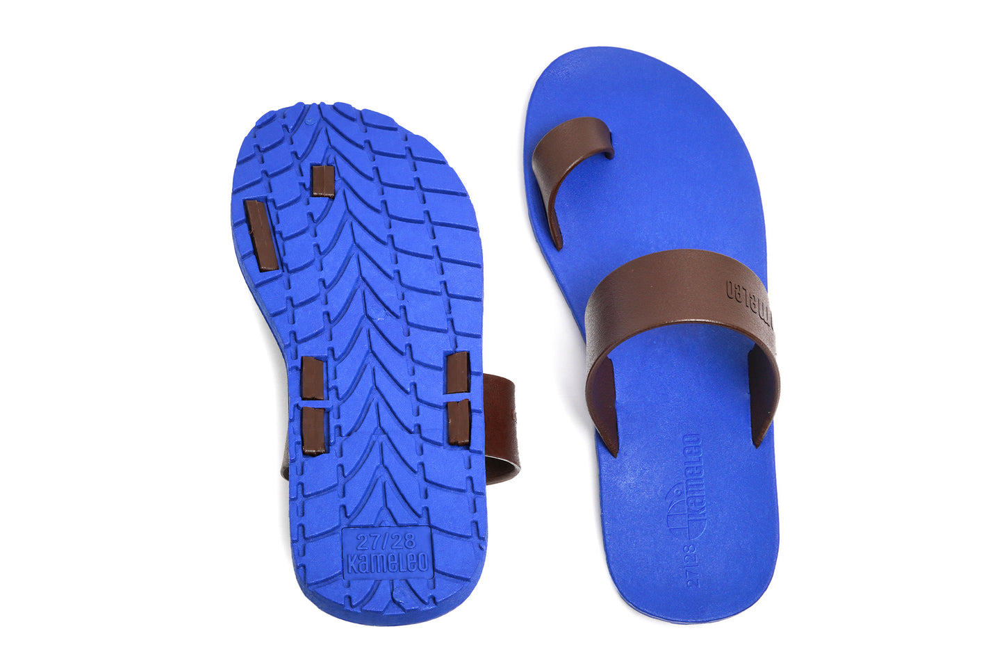 Pop Thumb Kids Blue Sole Brown Strap