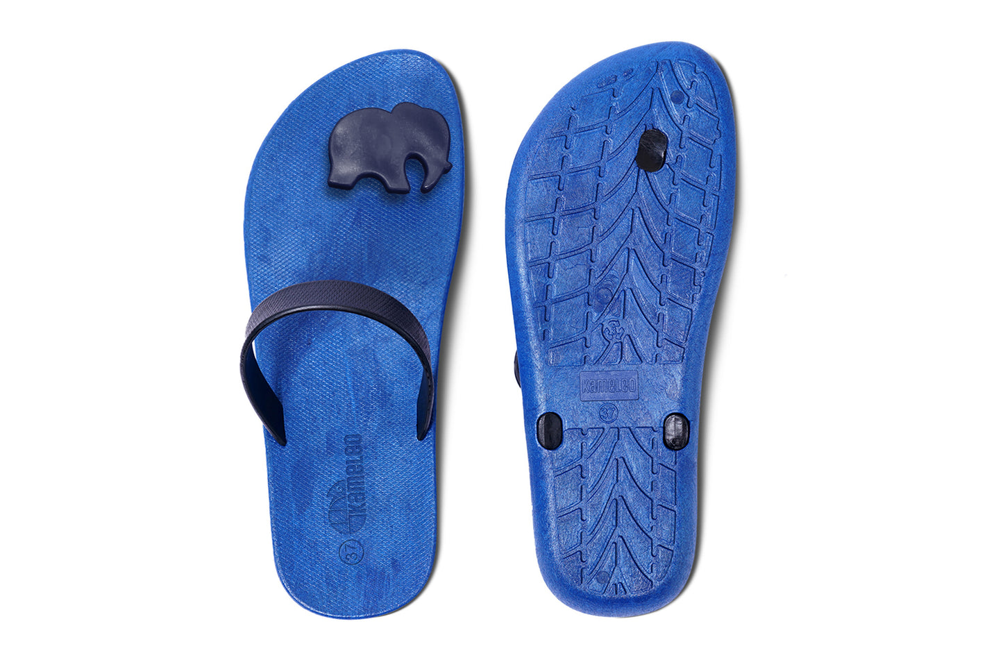 Poppi Ellie Blue Sole Black Strap