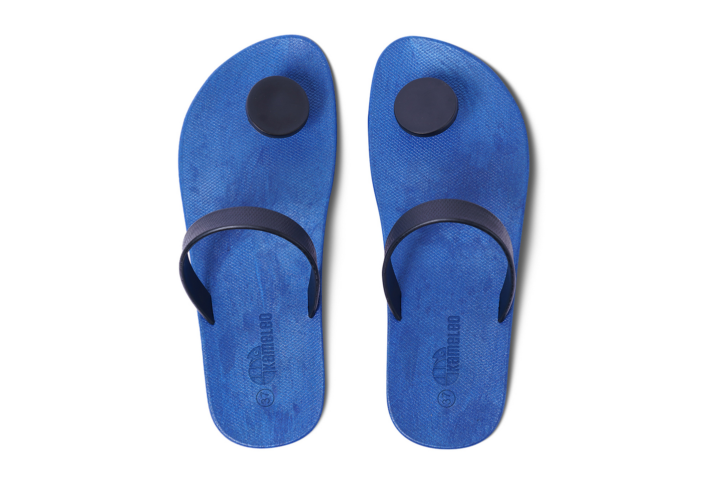 Poppi Dot Blue Sole Black Strap