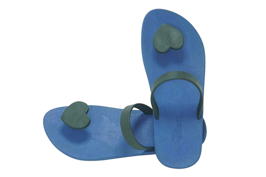 Poppi Heart Blue Sole Black Strap