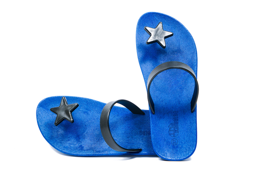 Poppi Star Blue Sole Black Strap