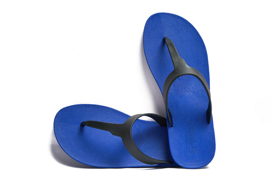 Thongs Blue Sole Black Strap