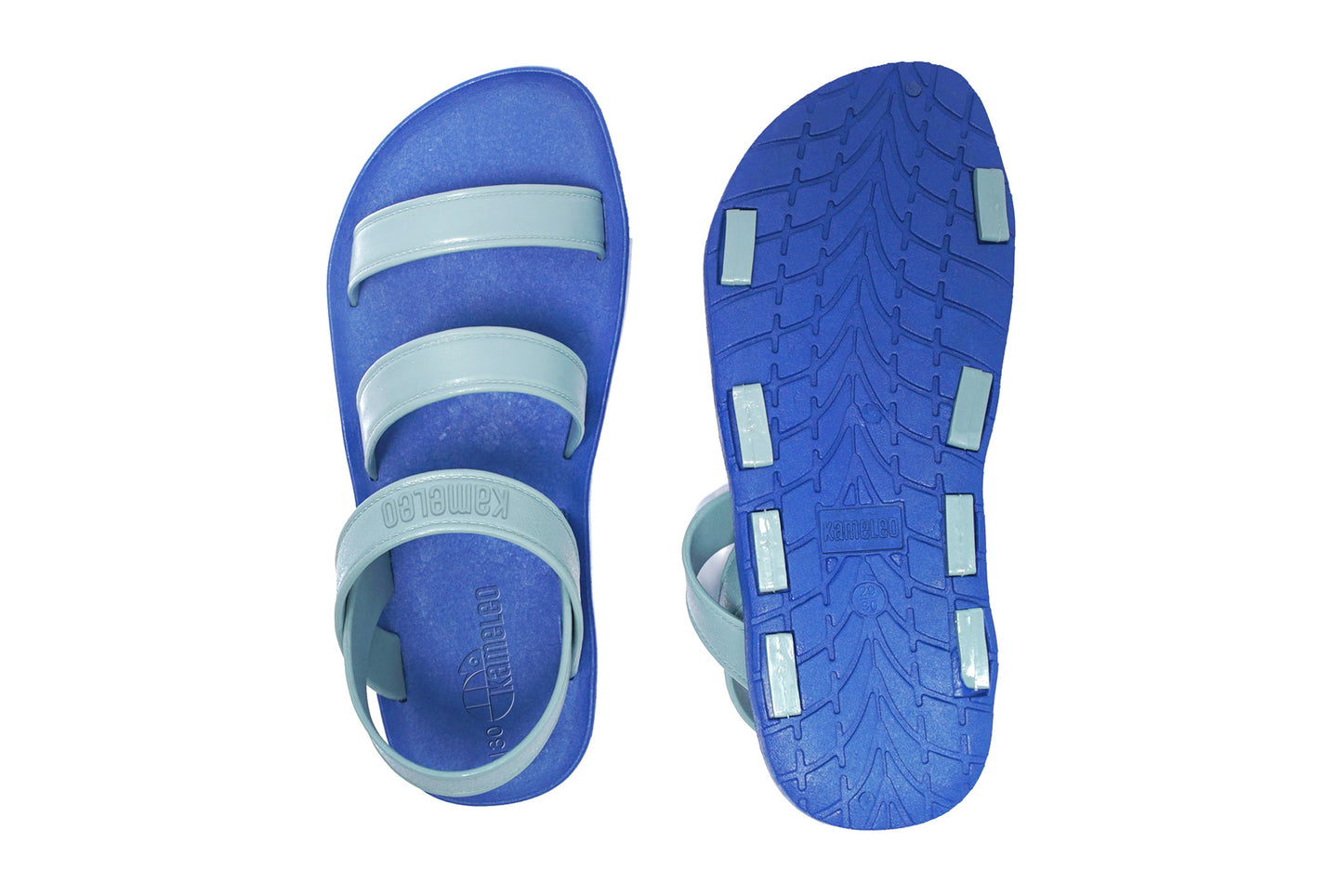 Twin Plus Kids Blue Sole Grey Strap