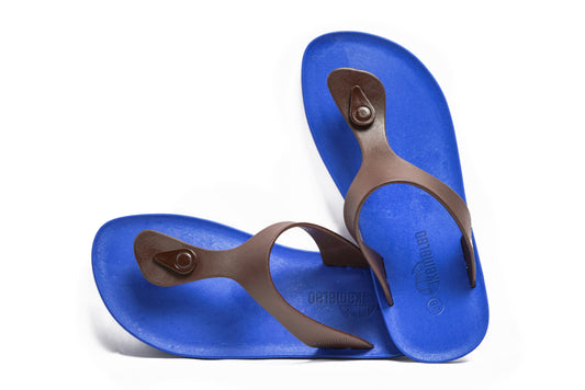Candy Blue Sole Brown Strap