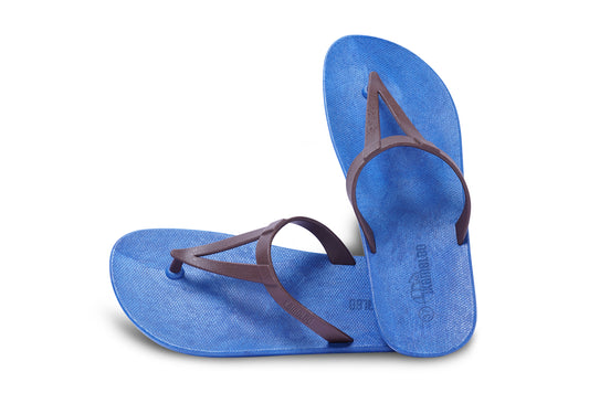 Eiffel Blue Sole Brown Strap