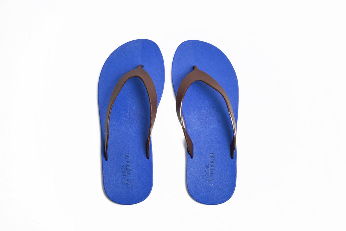 Flippy Blue Sole Brown Strap