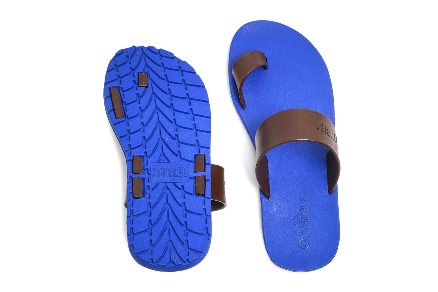 Pop Thumb Blue Sole Brown Strap