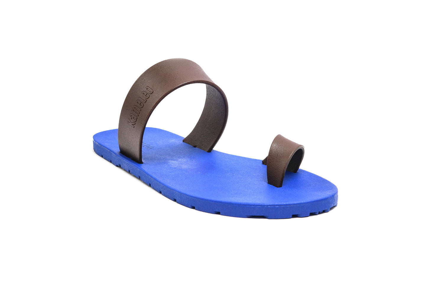 Pop Thumb Blue Sole Brown Strap