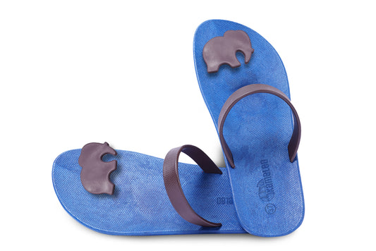 Poppi Ellie Blue Sole Brown Strap
